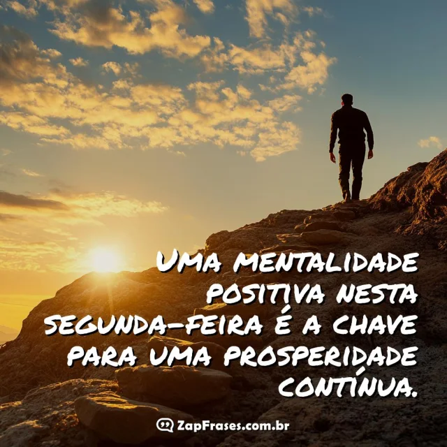 Uma pessoa caminhando em direção ao amanhecer com mensagem motivacional
