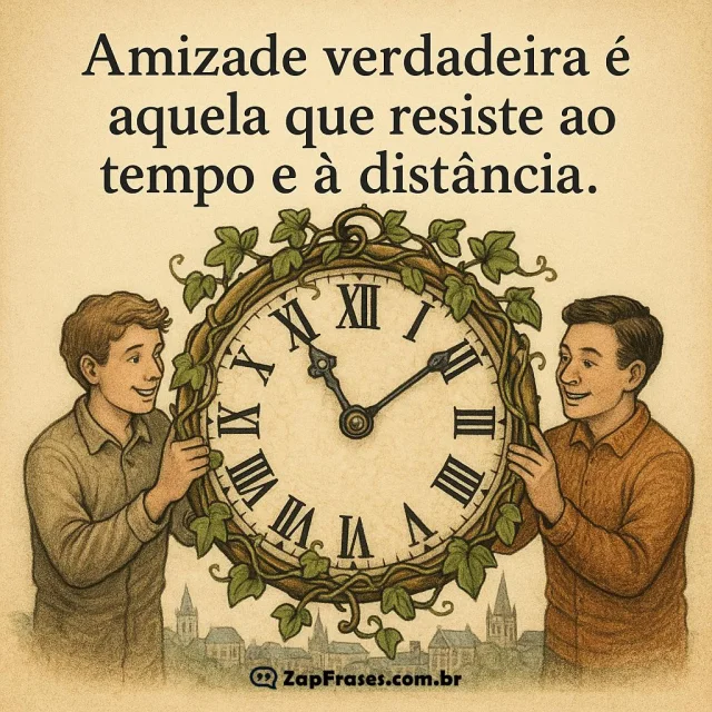 Imagem de amizade verdadeira que resiste ao tempo e à distância
