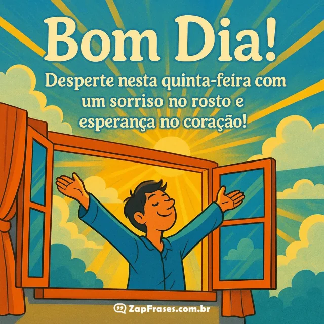Ilustração otimista para quinta-feira
