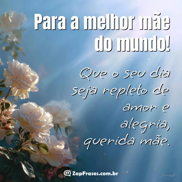 Homenagem carinhosa para o Dia das Mães com céu azul e rosas em floração