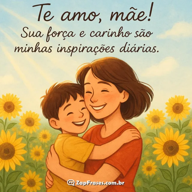 Imagem inspiradora com frase emocionante para o Dia das Mães, destacando amor e carinho.