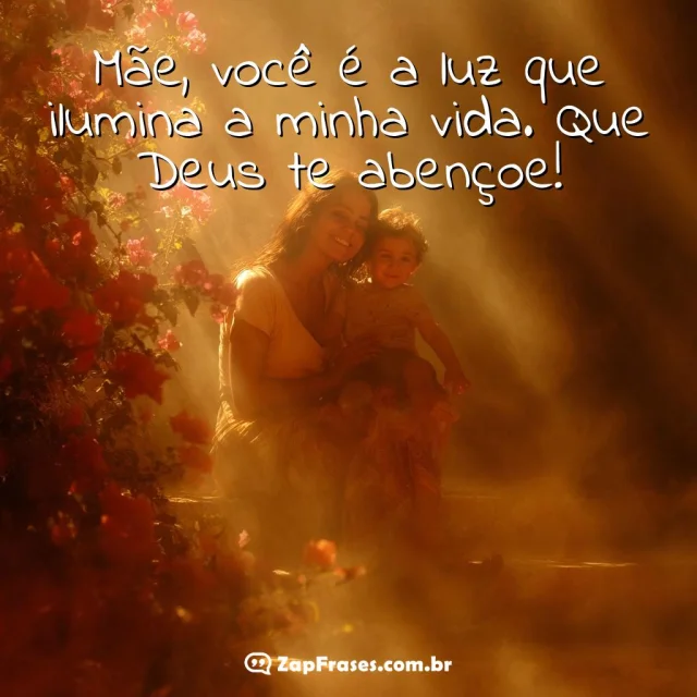 Mensagem carinhosa de amor no Dia das Mães com mãe e filho sorrindo