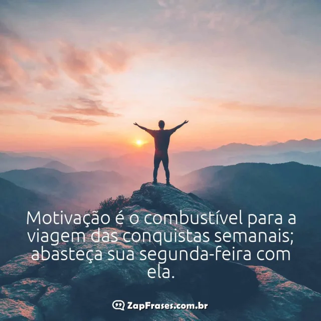 Imagem de Montanhas ao Nascer do Sol com Mensagem de Motivação para a Semana