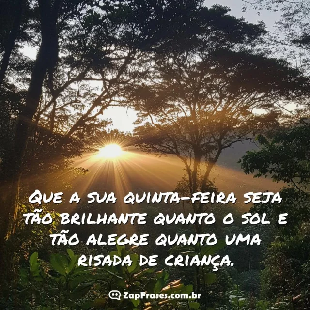 Quinta-feira brilhante e alegre com sol radiante